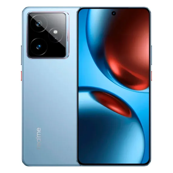 Smartphone Realme GT 7 5G (512 GB, 12 GB RAM, Pantalla LTPO AMOLED de 6.78", Batería 7000 mAh, Libre de Fábrica) — IceSense Blue