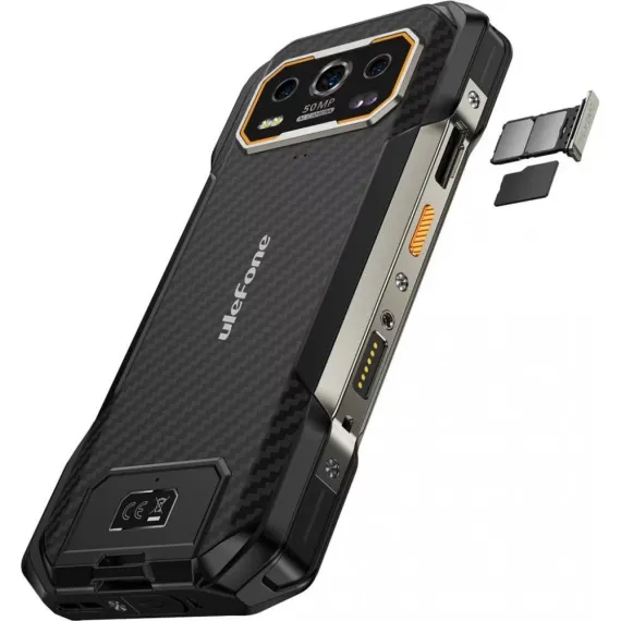 Smartphone Rugged Ulefone Armor 27 Pro 5G (6.78" FHD+ 120Hz, 256GB, 24GB RAM* [12GB+12GB Virtual], Cámara 50MP Visión Nocturna, Batería 10600mAh, IP68/IP69K) — Negro, 3 image