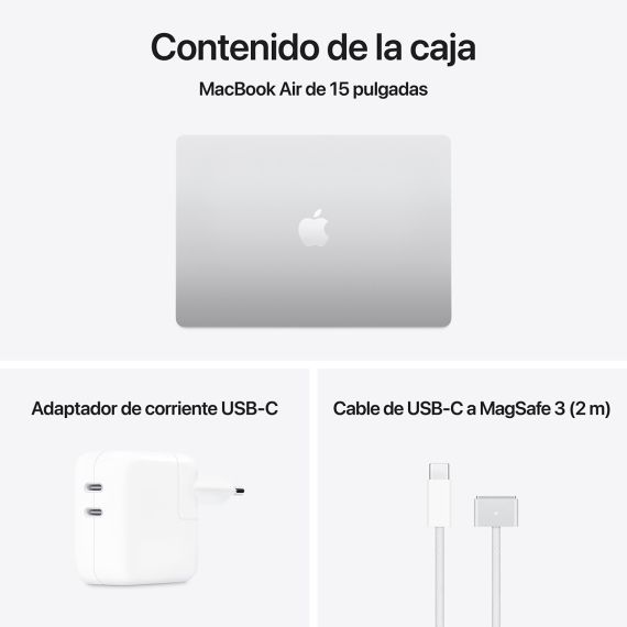 Ordenador Portátil Apple MacBook Air 15.3" (2025) (Apple M4, 16 GB RAM, 256 GB SSD, Liquid Retina) — Silver, 4 image