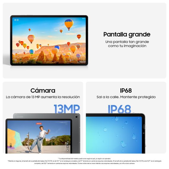 Tablet Samsung Galaxy Tab S10 FE 5G Enterprise Edition (Pantalla de 10.9" WQXGA, Procesador Exynos Octa-Core, 128GB, 5G/LTE, S Pen Incluida) — Gris Oscuro, 3 image