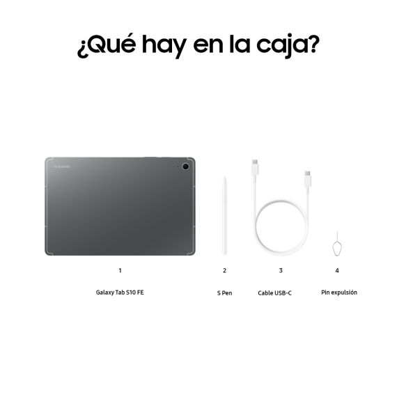 Tablet Samsung Galaxy Tab S10 FE 5G Enterprise Edition (Pantalla de 10.9" WQXGA, Procesador Exynos Octa-Core, 128GB, 5G/LTE, S Pen Incluida) — Gris Oscuro, 4 image