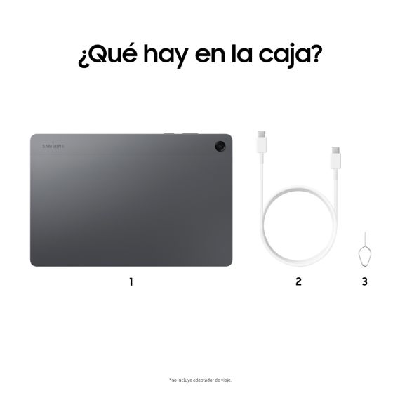 Tablet Samsung Galaxy Tab A11+ 11" (128GB, Wi-Fi, Android, Procesador Octa-Core) — Plateado/Gris, 4 image