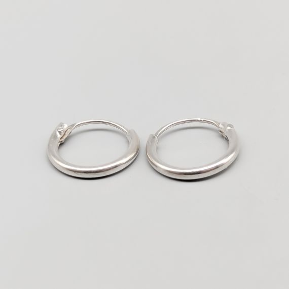 Aretes de argolla de plata S925 0.49g 13mm
