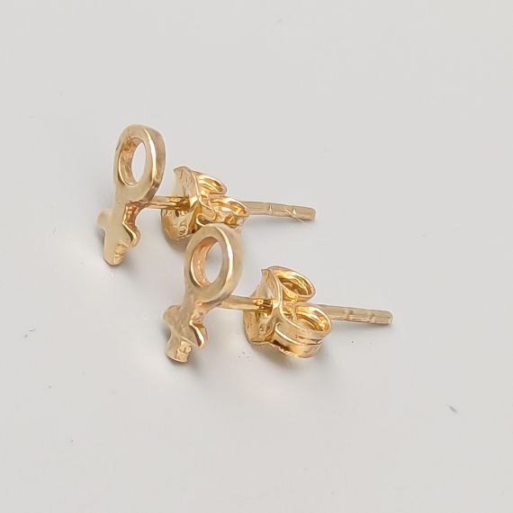 Aretes de plata signo de Venus S925 0.59g 9mm