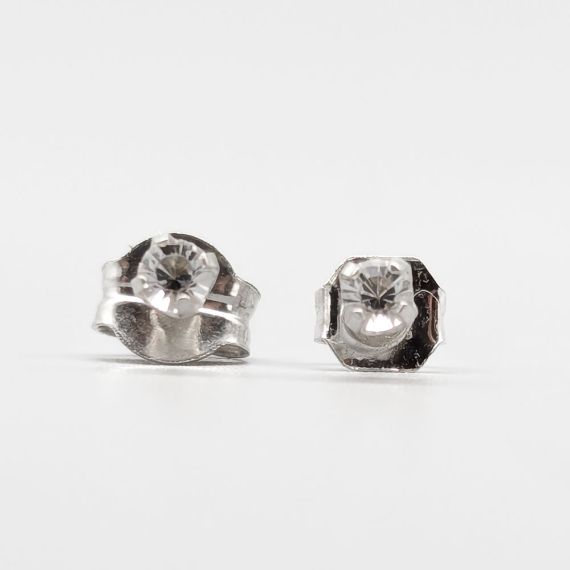 Aretes de plata con piedras S925 0.53g 3mm