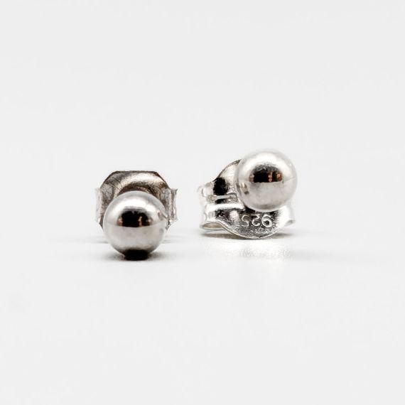 Aretes de plata S925 0.47g 4mm