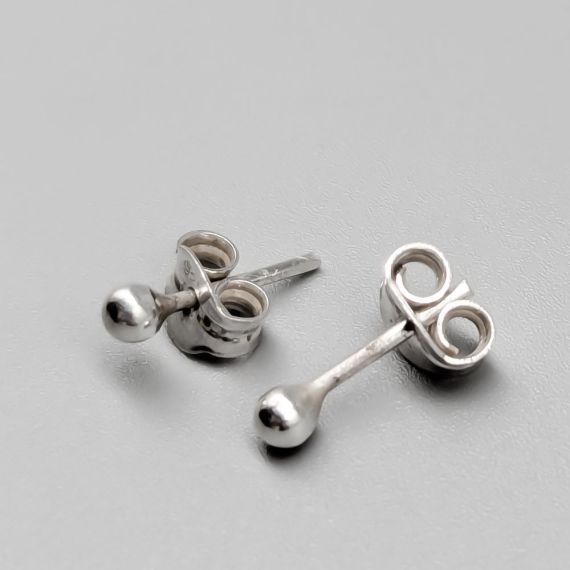Aretes de plata S925 0.64g 3mm