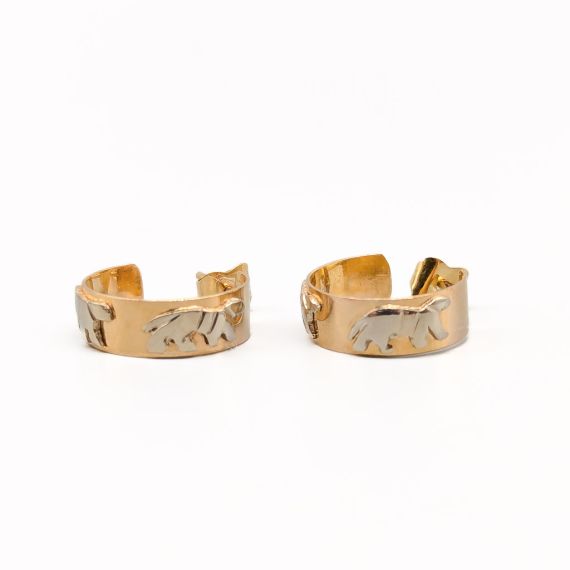 Pendientes de oro con tigres 18K 4.77g 18mm
