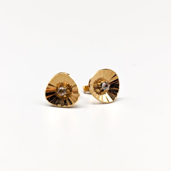 Pendientes de oro con piedras 18K 3.26g 13mm
