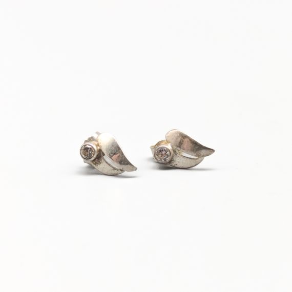 Pendientes de plata con piedras S925 0.83g 11mm