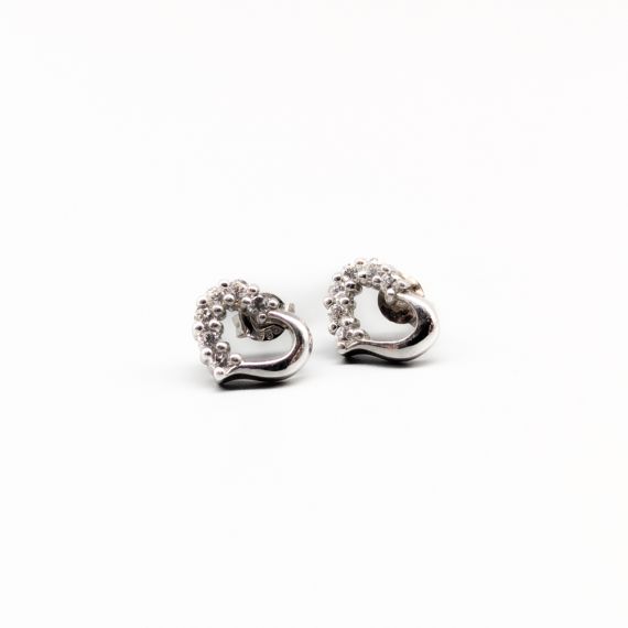 Aretes de plata con piedras S925 1.83g 10mm