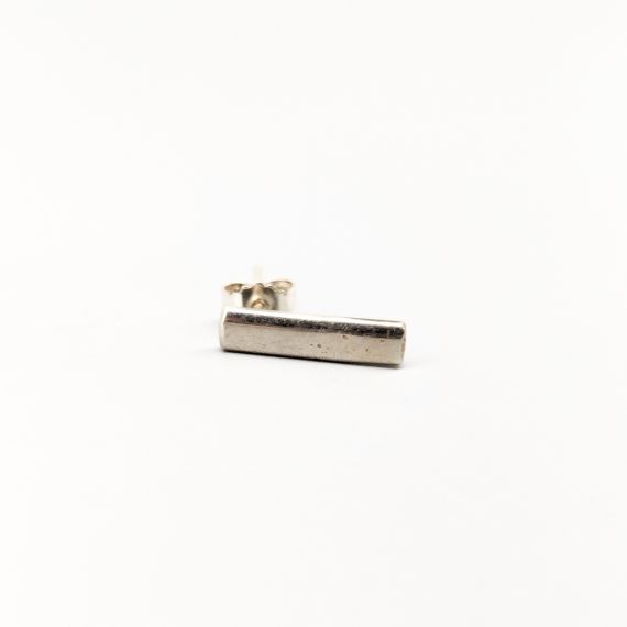 Pendiente único de plata S925 1.27g 15.5mm
