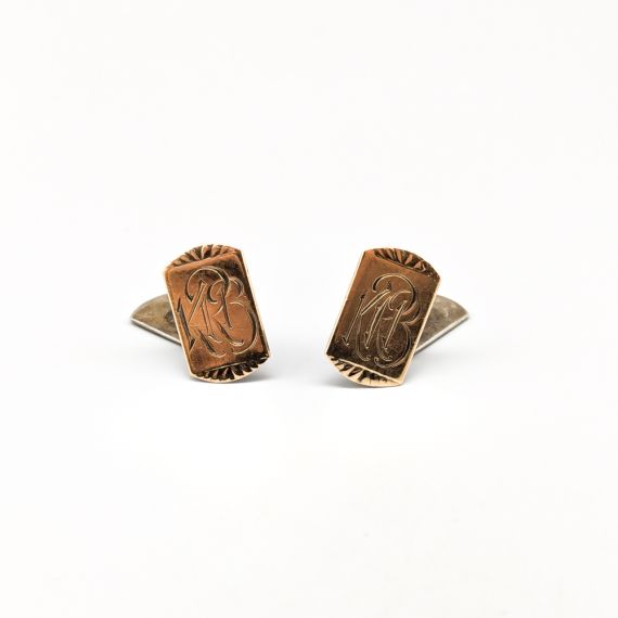 Gemelos en Plata con Monograma S830 7.35g 17.9mm