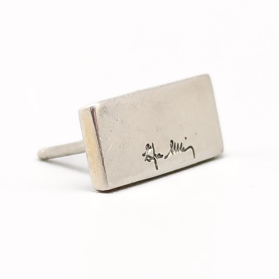 Efva Attling Bricks Ear Pendiente individual en Plata S925 1.24g 13mm