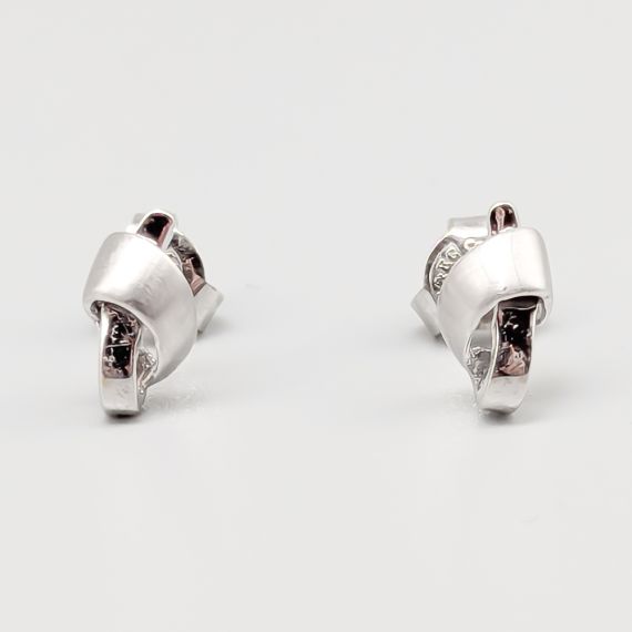 Aretes en Oro Blanco 18K 2.13g 10mm