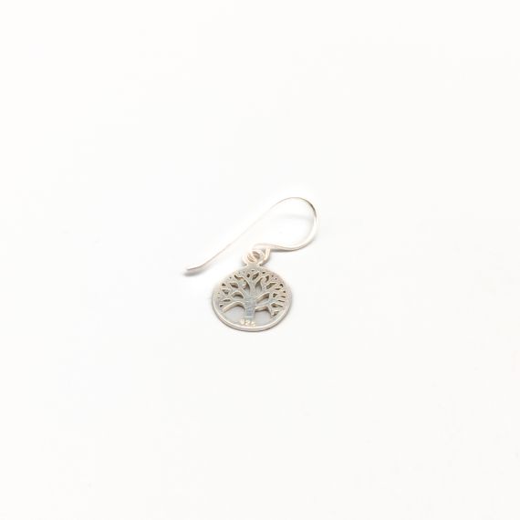 Pendiente individual Árbol en Plata S925 0.71g 24mm