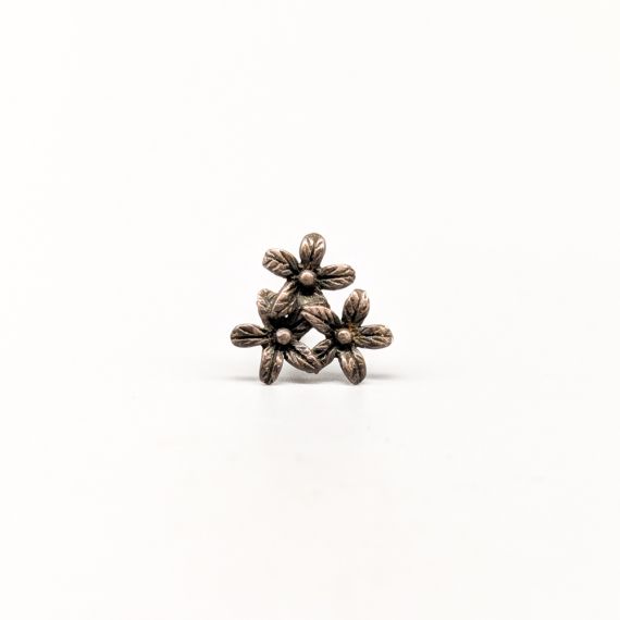 Arete Individual en Plata Flores S830 0.75g 11mm