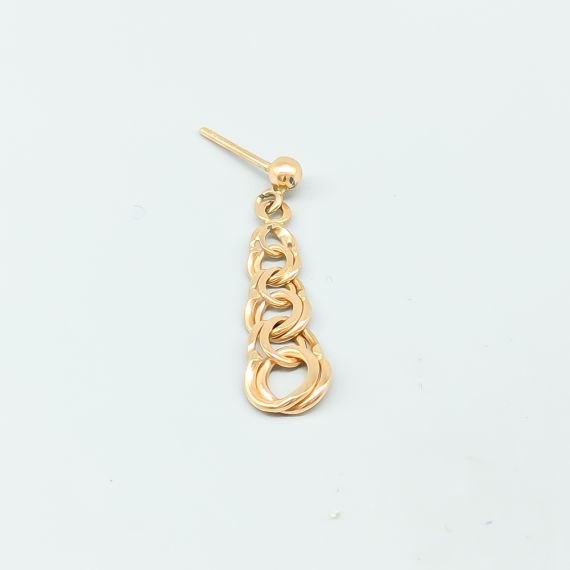 Pendiente individual en Oro Bismarck 18K 1.1g 25mm