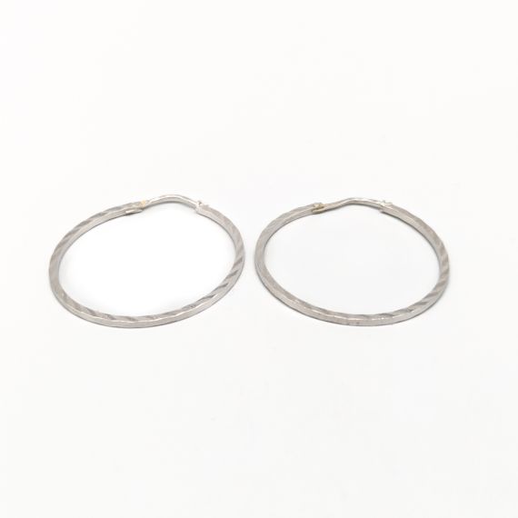 Pendientes en Oro blanco 18K 3.07g 30mm