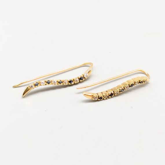 Pendientes en Oro con Piedras 18K 3.24g 29mm