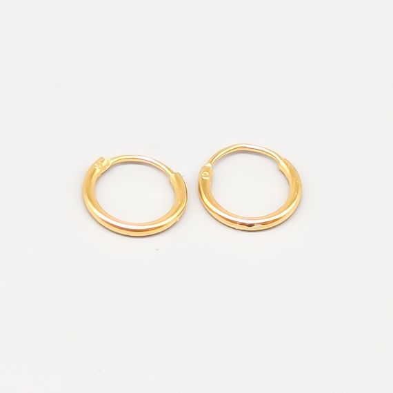 Criollas de Plata Bañada en Oro S925 0.31g 10mm