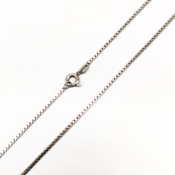 38cm Cadena de eslabones cuadrados en plata S830 2.96g
