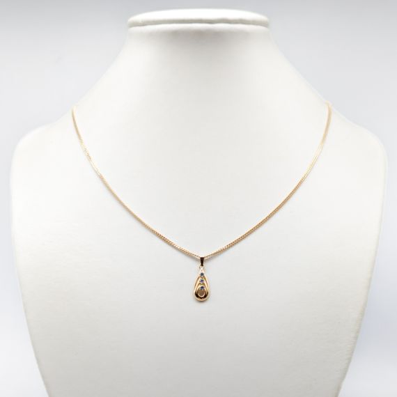41cm collar de oro con colgante 18K 3.7g