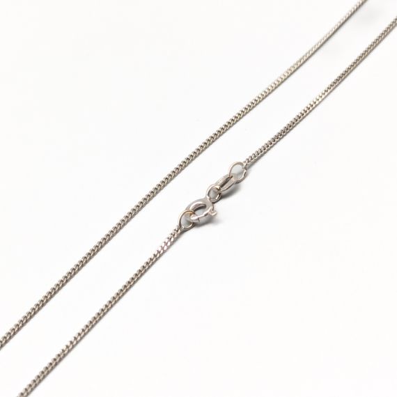 38cm Cadena cubana en oro blanco 18K 2.26g