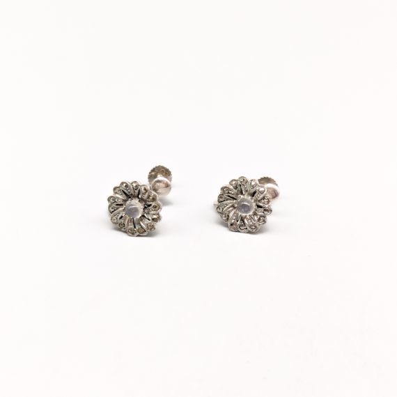 Pendientes de Plata con Piedras S830 2.87g 10.1mm