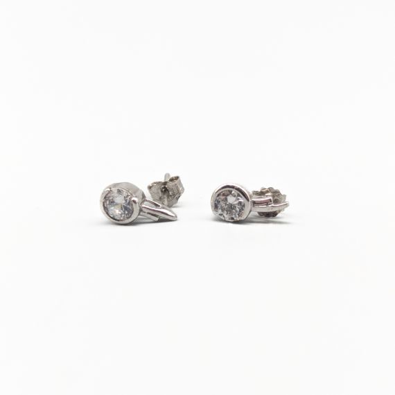 Bounce en Plata con Piedras Blancas S925 1.38g 10.5mm