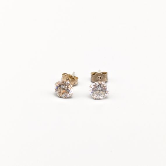 Aretes de Plata con Piedras S830 0.96g 5mm