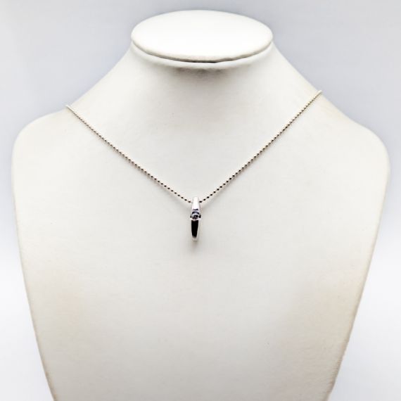 44.5cm Cadena de Bolas con Colgante en Plata S925 5.96g