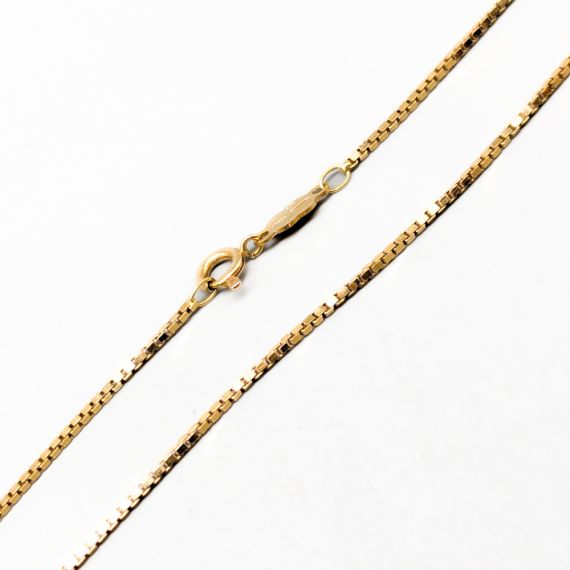 38.5cm Cadena de caja de Oro 18K 5.13g