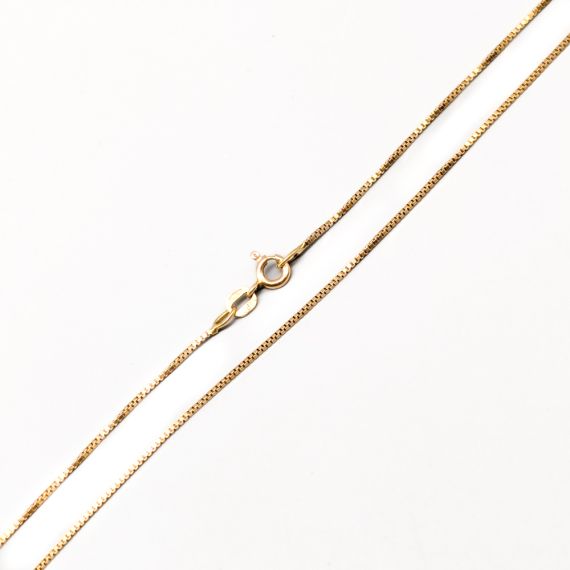 38.5cm Cadena de caja en Oro 18K 2.44g