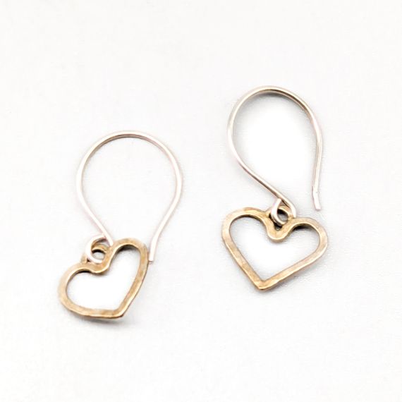 Pendientes en Plata Corazones S925 1g 27mm