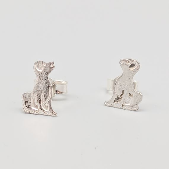 Pendientes de Plata perro S925 0.99g 10mm