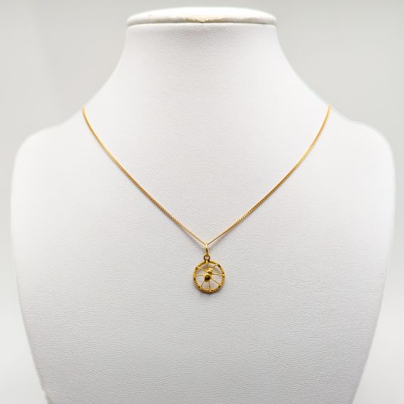52.5cm Pulsera de Oro con Colgante de Araña 18K 3.89g