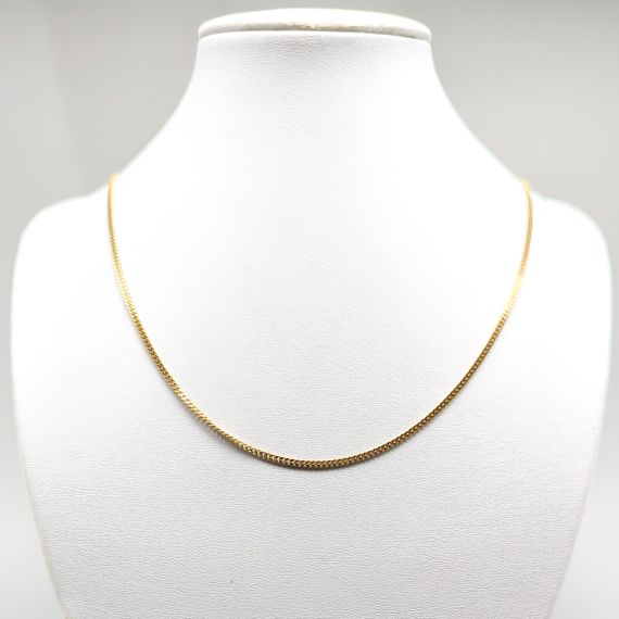 Cadena barbada de 61.5cm en Oro 18K 8.32g