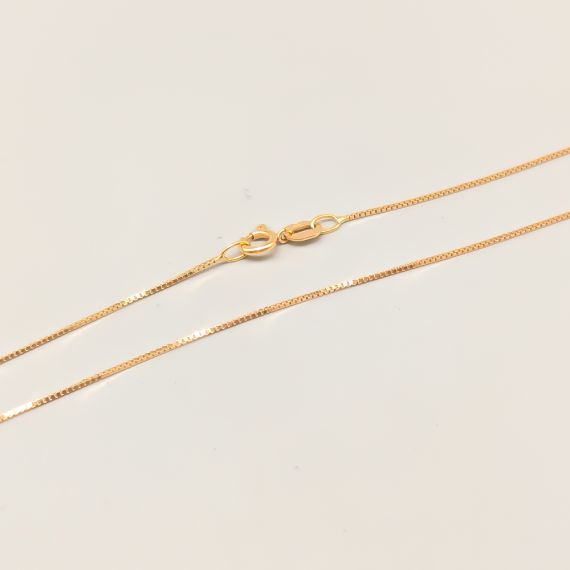 39.5cm Cadena de caja en Oro 18K 1.25g