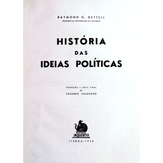 HISTORIA DE LAS IDEAS POLÍTICAS.