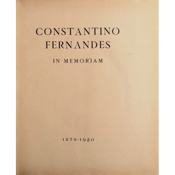 CONSTANTINO FERNANDES IN MEMORIAM 1878-1920.