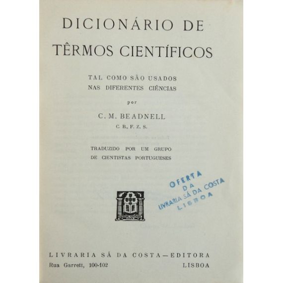 DICCIONARIO DE TÉRMINOS CIENTÍFICOS