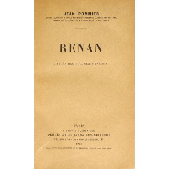 RENAN, Según documentos inéditos.