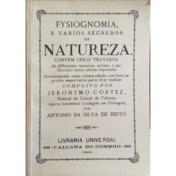 FISIOGNOMÍA, Y VARIOS SECRETOS DE LA NATURALEZA. [FACSÍMIL]