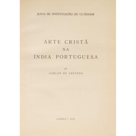 ARTE CRISTIANA EN LA INDIA PORTUGUESA.