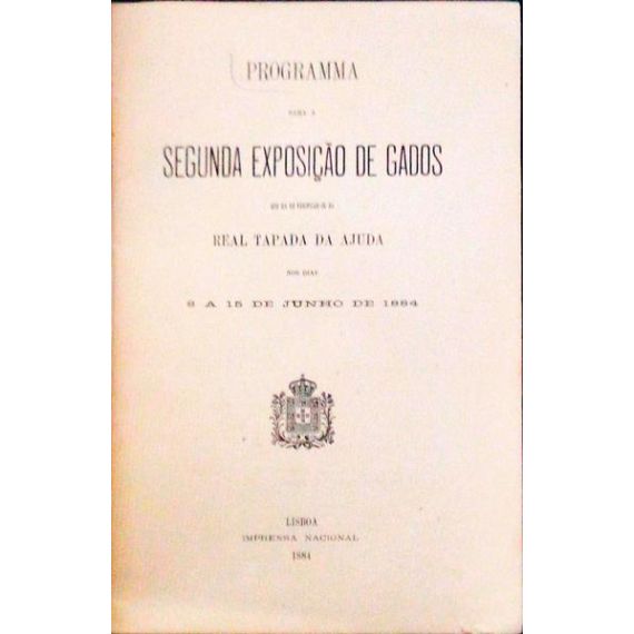 PROGRAMA PARA LA SEGUNDA EXPOSICIÓN DE GANADO.