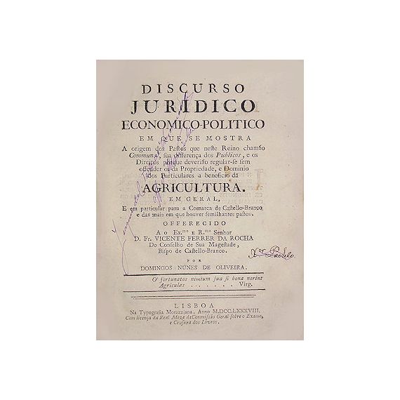 DISCURSO JURÍDICO ECONÓMICO-POLÍTICO.