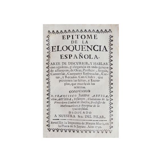 EPITOME DE LA ELOQUENCIA ESPAÑOLA.