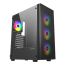 Caja de PC UNYKAch Gaming MIR 100 ATX Mid-Tower (Panel Lateral Transparente, Gestión de Cables Avanzada, Hub USB 3.0) — Negro
